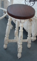 Barová stolička Counter, hnědo-bílá barva