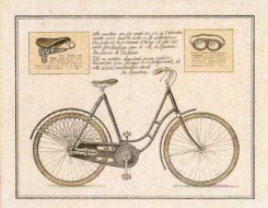 Obrázek 24x30, dámské kolo, rám bílý s patinou