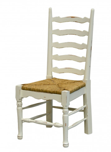 Jídelní židle English, bílá patina