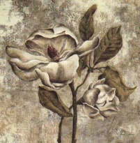 Obrázek 18x18, květina II., rám sv. dub - červotoč