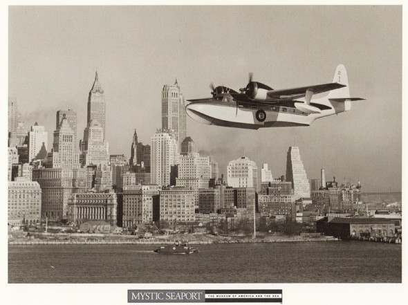 Obrázek 17x22, přes New York 1946, rám bílý s patinou