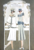 Obrázek 13x18, pařížanky v béžovém, rám sv. dub - červotoč