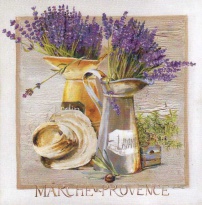 Obrázek 30x30, levandule - marche provence, rám sv. dub - červotoč