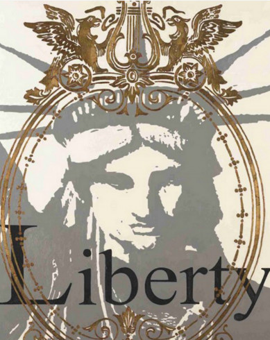 Obrázek 17x22, liberty, rám sv. dub - červotoč