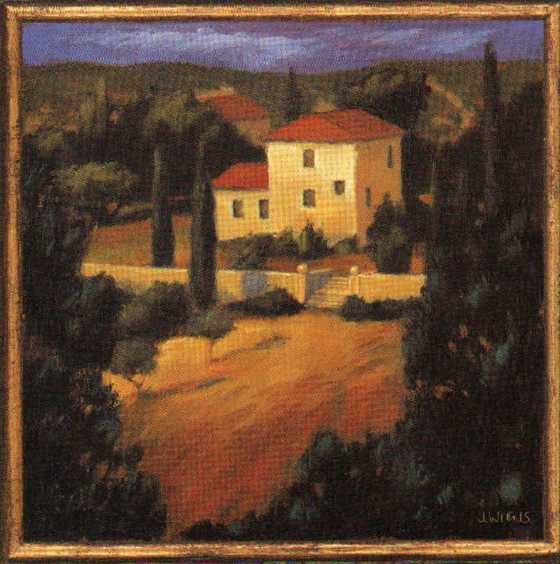 Obrázek 18x18, toskánsko, rám sv. dub - červotoč